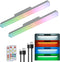 Clnutrieve Led Mirror Vanity Lights Set of 2, Magnetic 4000Mah Battery Rechargeable RGB+6400k