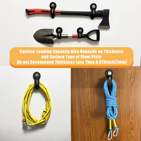 Heavy Duty Magnetic Hook, Magnetic Tool Holder, Garage Hooks for Cable, Rope, Wire Storage