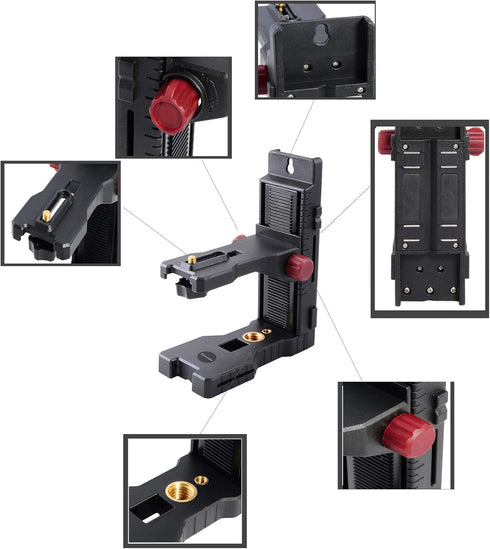 1/4" 5/8" Base-FLM60A Firecore Laser Level Magnetic Bracket L-shape Adjustable and Mount Adapter Line Laser Positioning