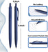 BallPoint Pens, 50 Pack (BLACK Ink), Bulk Pens with Navy Blue Barrel, Retractable Medium Point for Office Home