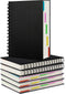 EUSOAR 6 Pack A5 Hardcover Spiral Notebook, 5 Subject, 120 Sheets/240 Pages, Premium Thick Journal with Dividers