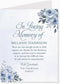 Personalized Soft Blue Floral Sympathy Thank You Cards, Folded Watercolor In Loving