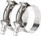 ISPINNER 2 Pack 1.5 Inch Stainless Steel T-Bolt Hose Clamps - Clamp Range 44-50mm for 1.5" Hose ID