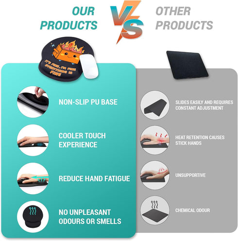 Cute Funny Ergonomic Mouse Pad with Wrist Support, Dumpster on Fire Gel Mousepad for Comfortable Work