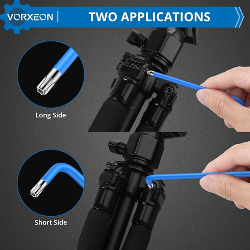 9PCS Star Wrench Key Set T10-T50, Metric Long Arm L-key with Visible Coding for DIY Household Repair