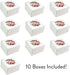 8 8 5 Inches, 10 Count Global Sugar Art Auto-Popup Deep Square Cake Box with Window, White x x