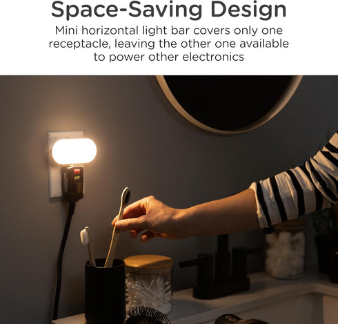 Dimmable 100 2 Pack (83776) Lights by Night Mini Bright Night Light, Plug-in, Dusk-to-Dawn Sensor, Adjustable & LED, Up