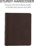 Samsill Vintage Hardback Jr. Book Style 3 Ring Binder, 1 Inch Round Ring, Holds 200 Sheets, Dark Brown