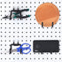 4 Pieces Pegboard Hooks, Double Power Tool Black Utility Hook for Pegboard Organization Accessory for Garage Storage