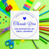 Packaging, 1-5/8" Personalized Thank You Stamp for Small Business, Custom Pre-Inked Handmade with Love Message Stamper