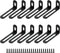 JAKOUE 12 Pcs Small L Brackets for Wood, 2''x1''x0.5'' Black Metal Corner Braces,