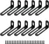 JAKOUE 12 Pcs Small L Brackets for Wood, 2''x1''x0.5'' Black Metal Corner Braces,