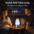 7 RGB Table Lamp Color Changing with USB Rechargeable, Acrylic Lampshade, Color Modes - Gentle Lighting, Portable