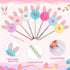 Zhehao 50 Pcs Pom Pom Fluffy Pen, Cute Fur Bunny Pen, Colorful Novelty Pens, Black Ink Cartoon Ballpoint Pens for