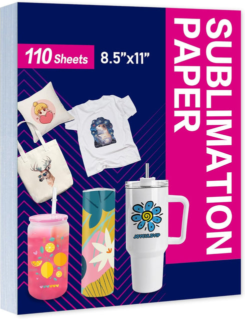 Sublimation Paper 8.5x11 Inch, 110 Sheets, Compatible with Sublimation Printer for Mugs & T-Shirts