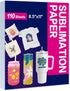 Sublimation Paper 8.5x11 Inch, 110 Sheets, Compatible with Sublimation Printer for Mugs & T-Shirts