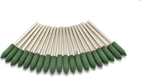 20 pc Bullet Rubber Rotary Tool Polishing Burr 4 mm (5/32 Inch) with 3/32 Inch Shank for Dremel Tools