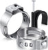 80PCS Stainless Steel Pex Cinch Clamp Rings 1/2inch plus 3/4inch Half Clamp J-Hook with Nails for Pex Tubing Pipe