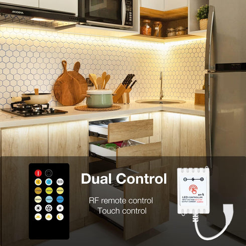 8 Counter, 2700K-6500K 13.2ft DAYBETTER PCS Under Cabinet Lighting Kit, Bright Under Cabinet Lights, Flexible Led Strip