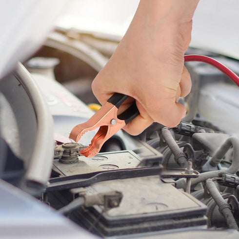 10 Pcs 50A Metal Alligator Clips, Heavy Duty Insulated Alligator Clamps for Battery Replacement Cable