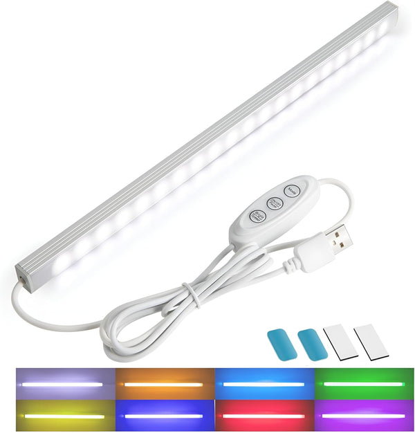 RGB Light Bar with Color Memory & Dimmable Brightness for Monitor/Desk, Under