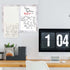 Bulletin Board Whiteboard Combo, Beige Felt Board for Office School Kitchen, White Wood Frame, 13"*17"