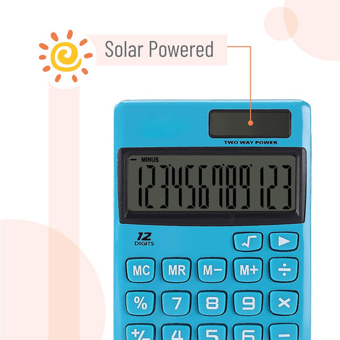 Mr. Pen Standard Function Calculator, 12 Digits Solar Calculator for Basic Office Use