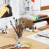 MaxGear Round Pen Holder 4 Pack, Acrylic Cylinder Container for Desk, Pencil Holder for Utensil and Makeup Brush Storage