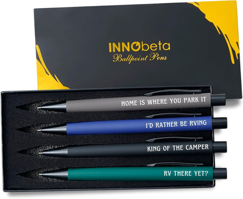 InnoBeta RV Gifts Ballpoint Pen Set of 4 - Perfect Gifts for RV Owners on Birthdays & Christmas