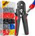 Ferrule Crimping Tool Kit,Wire Ferrule Kit Crimper Connectors4 corners Self-adjustable AWG23-7 gauge