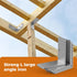 Wuno Shop 8 Pcs L Brackets Heavy Duty, 90 Degree Angle Bracket, Galvanized Corner Brace for Wood 90 Degree L Shape