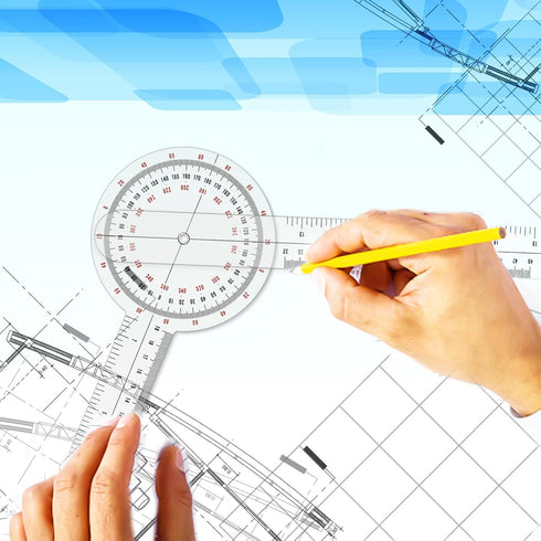 12 Inch Goniometer, 360 Clear Motion Measurement Angle Ruler for Physical Therapy