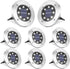 LYHOPE Solar Ground Lights Outdoor, 8 Pack 8 LED Solar Disk Lights