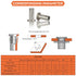 EZ-NUTUL Set Pre-Bulbed (5/16-18(Plus Tool-6pcs, Multi-Grip Rivet Nut Installation Tool Shank Flat Head Threaded Insert