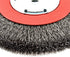 Forney 72750 Wire Bench Wheel Brush, Narrow Face Coarse Crimped with 1/2-Inch and 5/8-Inch Arbor