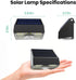 4000K 3000K 1000LM 1pcs Solar Fence Light Outdoor, Solar Wall Lights with Motion Sensor, Small Solars Light for Deck