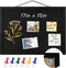 Black Cork Board, Black Bulletin Board Pin Display for Wall, Vision Board for Memos, Photos, Home, Kitchen, Office
