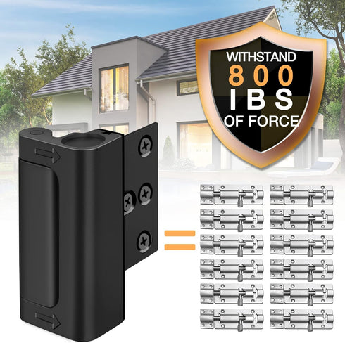 3" 800 lbs Home Security Door Lock Reinforcement - Child Proof High Security Door Locks with Stop Withstand for Inward