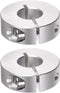 HARFINGTON 2pcs Shaft Collar, 12mm Bore Aluminum Alloy Set Screw Split Clamp-On Collars for Machine Tools