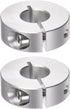 HARFINGTON 2pcs Shaft Collar, 12mm Bore Aluminum Alloy Set Screw Split Clamp-On Collars for Machine Tools