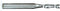 5mm Solid-Carbide Up-Cut Spiral Router Bit, 5mm D, 5/8" CL, 1/4" Shank