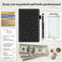 Qindaiwen Server Book Organizer with Zipper Pocket, PU Leather Restaurant Guest Check Presenters Card Holder