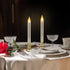 Pack 6 5/19 FURORA LIGHTING LED White Taper Candles with Gold Holders of with Timer, Elegant Flameless Glow for Home