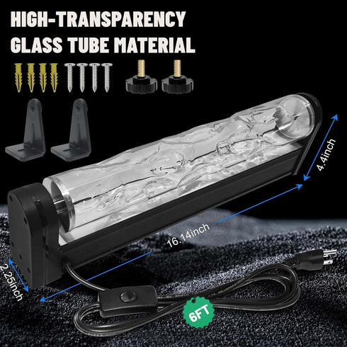 ycponggon 24W 16 -16"*2.4" RGBW Water Ripple Wall Light Colors, Remote Control, Water Wave Projection Wall Light