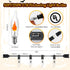 Hobbynors 50Ft Lights,25 C18 Bulbs Extra-Long Fall & Halloween String Flicker Flame for Outdoor Decor,Waterproof