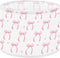 LASENLANP Drum Lamp Shade Cute Coquette Aesthetic Pattern Seamless Pink Ribbon Bow White