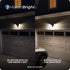 17000140 180-Degree 240 Globe Electric W Twin Head Black Hardwired Motion Sensor Security Flood Light with MotionBright