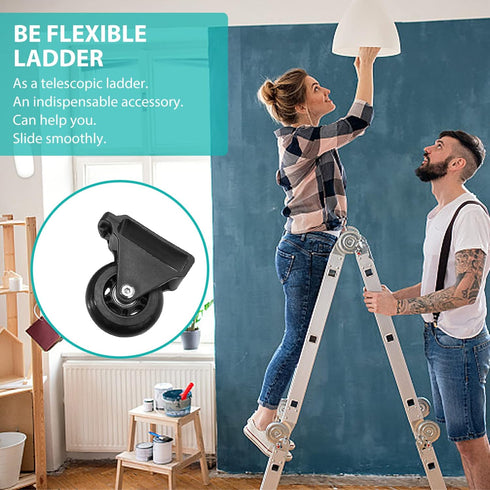 2pcs Leveling Casters Leveling Casters Cart Accessories Telescopic Ladder Wheel Practical Balance Bar Pulley Home