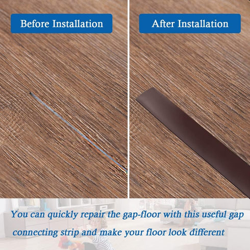 Floor Transition Strip, Self Adhesive Flooring Transitions Laminate Floor Strip, 2" Wide Vinyl Flat Divider (6.56Ft,