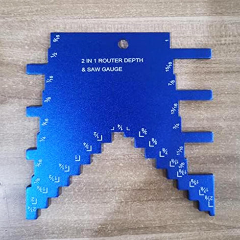 2 1 in Router Depth and Saw Gauge, Aluminum Step Depth Gauge,Router Depth Gauge for Router and Table Saw